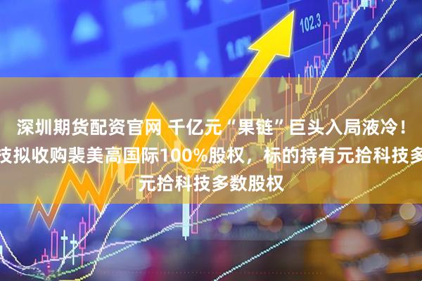 深圳期貨配資官網 千億元“果鏈”巨頭入局液冷！藍思科技擬收購裴美高國際100%股權，標的持有元拾科技多數股權